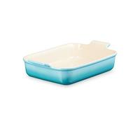 Le Creuset Bandeja rectangular Heritage de cerámica de gres, 32 cm, 4L, Caribe, 71102321700001