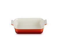 Le Creuset Bandeja rectangular Heritage de cerámica de gres, 32 cm, 4L, Cereza, 71102320600001