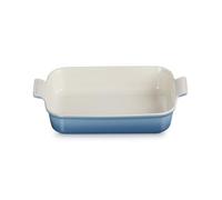 Le Creuset Bandeja rectangular Heritage de cerámica de gres, 32 cm, 4L, Chambray, 71102324340001