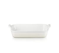 Le Creuset Bandeja rectangular Heritage de cerámica de gres, 32 cm, 4L, Meringue, 71102327160001