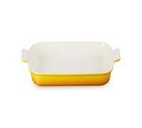 Le Creuset Bandeja rectangular Heritage de cerámica de gres, 32 cm, 4L, Nectar, 71102326720001