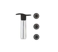 Le Creuset Bomba de vacío de metal y 3 tapones para vino, WA 137, Cromo satinado, 59014013001825