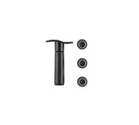 Le Creuset Bomba de vacío de plástico y 3 tapones para vino, WA 137, Negro Mate, 49200000008200