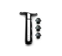 Le Creuset Set de Bomba de vacío y Tapones a Juego Conserva el Vino, WA137, Zamac, Negro Satinado, 59014016001625