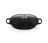Le Creuset Cacerola alargada de hierro fundido esmaltado Signature con asa auxiliar, para todo tipo de placas y hornos, 31 cm, 3, 4 litros, Negro Mate, 21112310000430