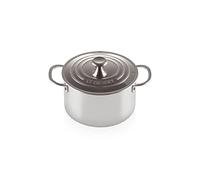 LE CREUSET Cacerola alta con tapa de Acero Inoxidable Signature, 20 cm 96600620000000