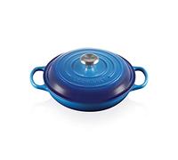 Le Creuset Cacerola baja de hierro fundido, 26 cm, 2, 2 L, Azure, 21180262202430