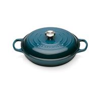 Le Creuset Cacerola baja de hierro fundido, 26 cm, 2, 2 L, Deep Teal, 21180266422430