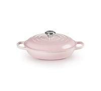 Le Creuset Cacerola baja de hierro fundido, 26 cm, 2, 2 L, Shell Pink, 21180267774430