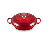 Le Creuset Evolution Cacerola Baja, Hierro Fundido, Rojo Cereza, 30 cm