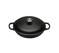 Le Creuset Cacerola baja de hierro fundido, 30 cm, 3, 5 L, Negro Mate, 21180300000430