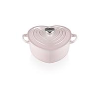 Le Creuset Cacerola en forma de corazón con pomo de hierro fundido en forma de corazón, 20 cm, 21401207774455, color rosa