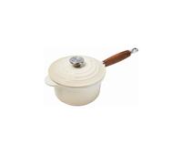 LE CREUSET Cazo con mango de madera 18cm/1,8l Meringue crema