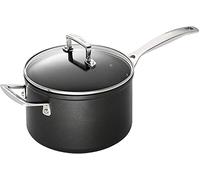 Le Creuset Cazo de aluminio antiadherente, diámetro 16 cm, para todas las fuentes de calor, incluso la inducción, Antracita/Plateado, 51108160010302