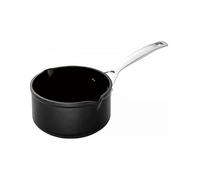 LE CREUSET Cazo vertedor de aluminio antiadherente, diámetro 16 cm, para todas las fuentes de calor, incluso la inducción, Antracita/Plateado, 51109160010002