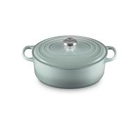 Le Creuset Cazuela de hierro fundido esmaltado Signature con tapa - ovalada, 29 cm, 4,7 litros, Sea Salt
