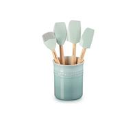 Le Creuset Silicone Craft Series - Juego de utensilios de cocina con vajilla de gres, 5 piezas, sal marina