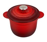 Le Creuset Cocotte Every de hierro fundido con tapa interior de cerámica de gres, 18 cm, 2 litros, Cereza, 41110180600460