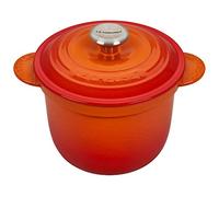 Le Creuset Cocotte Every de hierro fundido con tapa interior de cerámica de gres, 18 cm, 2 litros, Volcanico, 41110180900460
