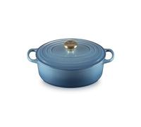 Le Creuset Cocotte oval de hierro fundido, 27 cm, 4, 1 L, Todas Las Fuentes de Calor Incl. inducción, Chambray, 21178274344441