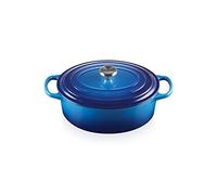 Le Creuset Cocotte oval de hierro fundido, 27 cm, 4, 1 L, Todas Las Fuentes de Calor incluso inducción, Azure, 21178272202430