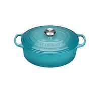 Le Creuset Evolution Cacerola ovales, Hierro Fundido, Azul Caribe, 27 cm