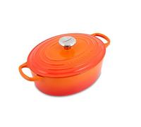 Le Creuset Colección Signature Cacerola ovales, Hierro Fundido, Naranja Volcánico, 27 cm