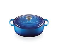 Le Creuset Cocotte oval de hierro fundido, 31 cm, 6, 3 L, Todas Las Fuentes de Calor incluso inducción, Azure, 21178312202430