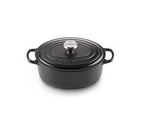Le Creuset Colección Signature Cacerola ovales, Hierro Fundido, Negro Mate, 31 cm