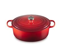 Le Creuset Colección Signature Cacerola ovales, Hierro Fundido, Rojo Cereza, 33 cm