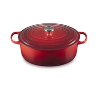 Le Creuset Cacerola oval Signature, hierro fundido, 33 cm, 7,5 L, Rojo Cereza