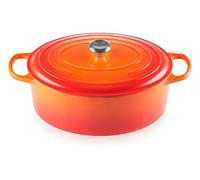 Le Creuset Colección Signature Cacerola ovales, Hierro Fundido, Naranja Volcánico, 35 cm