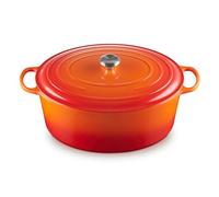 Le Creuset Cocotte oval de hierro fundido, 40 cm, 13, 9 L, Todas Las Fuentes de Calor incluso inducción, Volcanico, 21178400902430