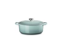 LE CREUSET Cocotte oval SIGNATURE 31cm 6,3l Sea Salt gris claro