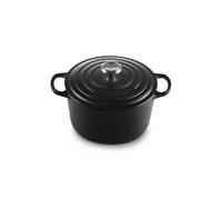 LE CREUSET Cocotte redonda alta de hierro fundido 24 cm Negro Mate