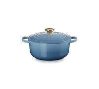 Le Creuset Cocotte redonda de hierro fundido, 20 cm, 2, 4 L, Todas Las Fuentes de Calor Incl. inducción, Chambray, 21177204344441