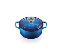 Le Creuset Cocotte redonda de hierro fundido, 20 cm, 2, 4 L, Todas Las Fuentes de Calor incluso inducción, Azure, 21177202202430