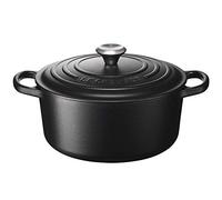 Le Creuset Cocotte Evolution de hierro fundido con tapa, Ø 22 cm, Redonda, Todas las fuentes de calor incl. inducción, 3,3 l, Negro mate