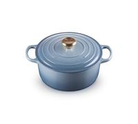 Le Creuset Cocotte redonda de hierro fundido, 24 cm, 4, 2 L, Todas Las Fuentes de Calor Incl. inducción, Chambray, 21177244344441