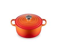 Le Creuset Cocotte redonda de hierro fundido, 24 cm, 4, 2 L, Todas Las Fuentes de Calor incluso inducción, Volcanico, 21177240902430