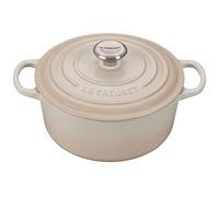 Le Creuset Evolution Cocotte de hierro fundido con tapa, Redonda, Pomo de acero inoxidable, ⌀ 24 cm, 4,2 L, Beige Merengue,21177247164430