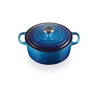 Le Creuset Cocotte redonda de hierro fundido, 24 cm, 4, 2 L, Todas Las Fuentes de Calor incluso inducción, Azure, 21177242202430
