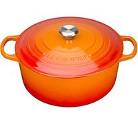 Le Creuset Colección Signature Cacerola Redondas, Hierro Fundido, Naranja Volcánico, 26 cm