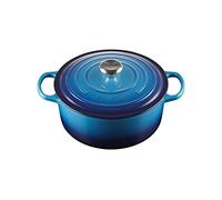 Le Creuset Cocotte redonda de hierro fundido, 26 cm, 5, 3 L, Todas Las Fuentes de Calor incluso inducción, Azure, 21177262202430
