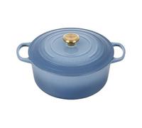 Le Creuset Cocotte redonda de hierro fundido, 28 cm, 6, 7 L, Todas Las Fuentes de Calor Incl. inducción, Chambray, 21177284344441