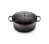 Le Creuset Evolution Cocotte con Tapa, Redonda, Todas Las Fuentes de Calor Incl. inducción, 6,7 l, Hierro Fundido, Gris(Flint)