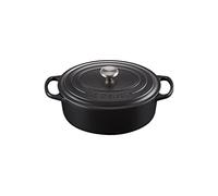 Le Creuset Colección Signature Cacerola ovales, Hierro Fundido, Negro Mate, 27 cm