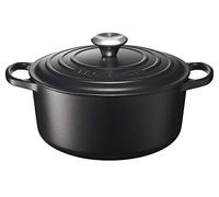 Le Creuset Colección Signature Cacerola Redondas, Hierro Fundido, Negro Mate, 24 cm