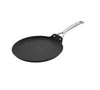 LE CREUSET Crepera de aluminio antiadherente, diámetro 24 cm, para todas las fuentes de calor, incluso la inducción, Antracita/Plateado, 51106240010002