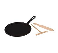 Le Creuset Crepera pequeña de hierro fundido, Apto para todas las fuentes de calor, incluso inducción, Negro Mate, 27 cm, 20136270000460